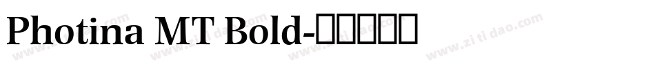 Photina MT Bold字体转换